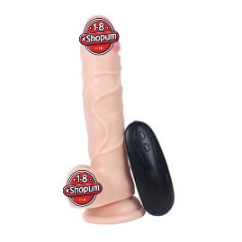 21 cm Gerçekçi Titreşimli Dildo Vibratör Penis - Beast