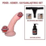 13 cm Belden Bağlamalı Realistik Dildo Penis Set