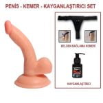 13 cm Belden Bağlamalı Realistik Dildo Penis Seti