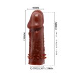 13 cm klitoral uyarıcılı tırtıklı penis kılıfı.