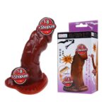 13,3 cm ultra realistik titreşimli kahverengi dildo penis kılıfı.