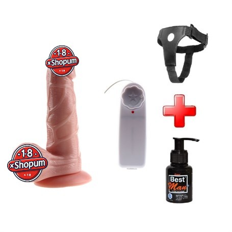 14 cm Belden Bağlamalı Kumandalı Gerçekçi Titreşimli Dildo Vibratör Penis