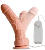 14 cm Belden Bağlamalı Kumandalı Gerçekçi Titreşimli Dildo Vibratör Penis