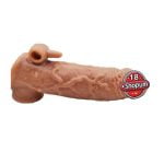 15 cm titreşimli realistik penis kılıfı.