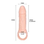 15 cm yumuşak silikon penis kılıfı.