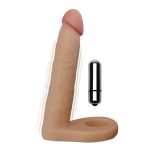 16 cm Realistik Titreşimli Anal Dildo ve Penis Halkası