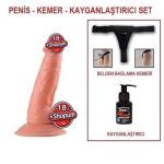 17 cm Belden Bağlamalı Realistik Vantuzlu Dildo Penis