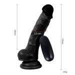 17 cm Belden Bağlamalı Titreşimli Realistik Dildo Zenci Penis Set