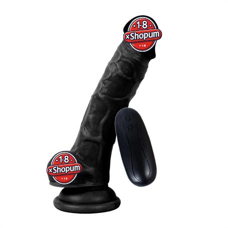 17 cm Titreşimli Gerçekçi Silikon Vantuzlu Zenci Penis - Adonis