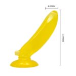 17 cm Vantuzlu Muz Şeklinde Silikon Anal Plug