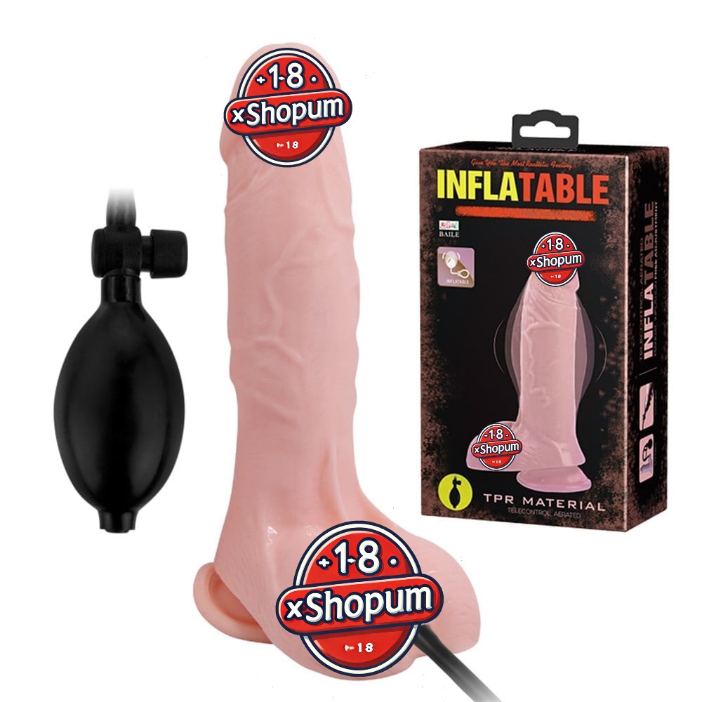 18 cm Pompalı Büyüyen Realistik Penis Anal Vajinal Dildo Mastürbatör