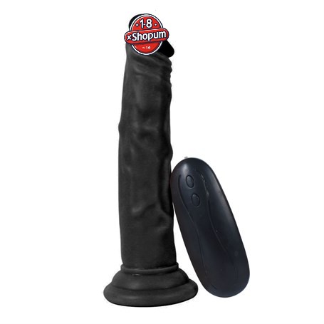 18,5 cm Realistik Testissiz Titreşimli Zenci Dildo Penis - Naruto