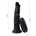 18,5 cm Belden Bağlamalı Realistik Testissiz Titreşimli Zenci Dildo Penis Set