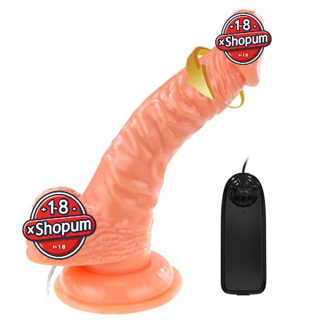 19 cm Gerçekçi Titreşimli Dildo Vibratör Penis