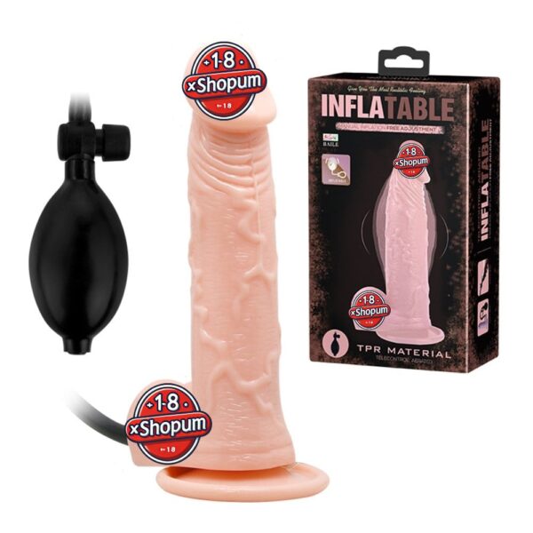 19 cm Pompalı Büyüyen Realistik Penis Anal Vajinal Dildo Mastürbatör