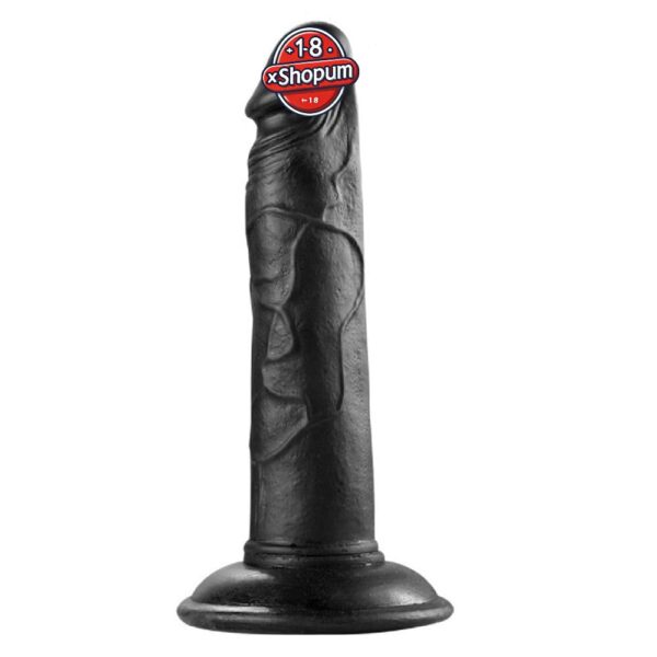 19 cm Realistik Vantuzlu Testissiz Zenci Dildo Penis