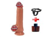 20 cm Belden Bağlamalı Yeni Nesil Çift Katmanlı Realistik Vantuzlu Dildo Penis - Jack