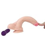 20,5 cm Belden Bağlamalı Titreşimli Realistik Dildo Penis Set