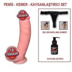 21 cm Belden Bağlamalı Realistik Dildo Penis Set