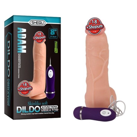 21 cm Gerçekçi Titreşimli Dildo Vibratör Penis - Adam