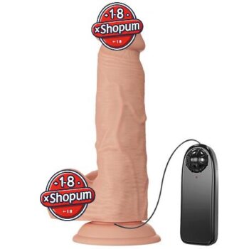 21,8 cm Titreşimli Gerçekçi Kalın Dildo Penis - Bahamut