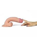 22 cm Gerçekçi Çift Katmanlı Titreşimli Silikon Penis