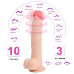 23 cm Belden Bağlamalı Titreşimli Realistik Dildo Penis Set