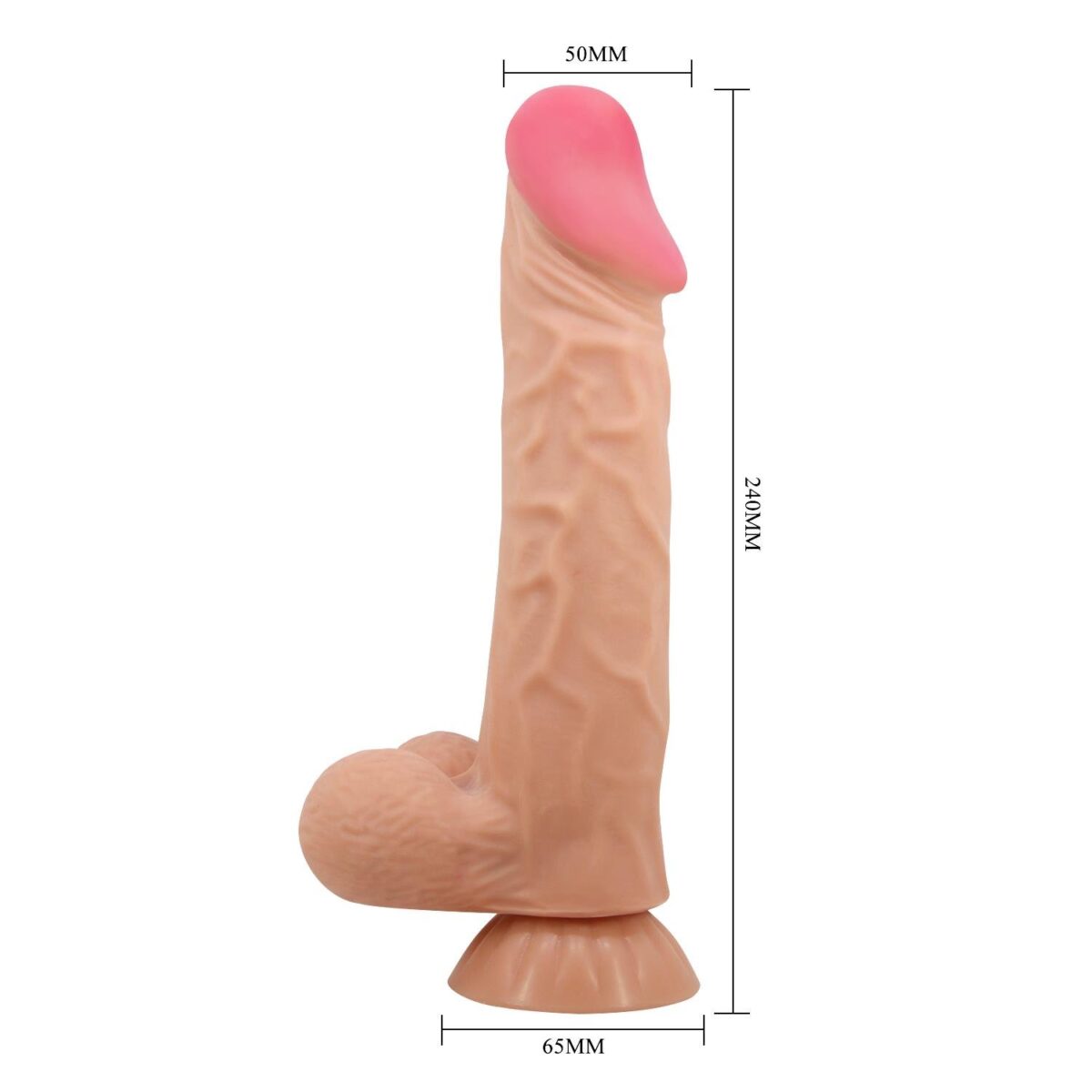 24 cm Kıkırdak Yapılı Çift Katmanlı Gerçekçi Dildo Penis