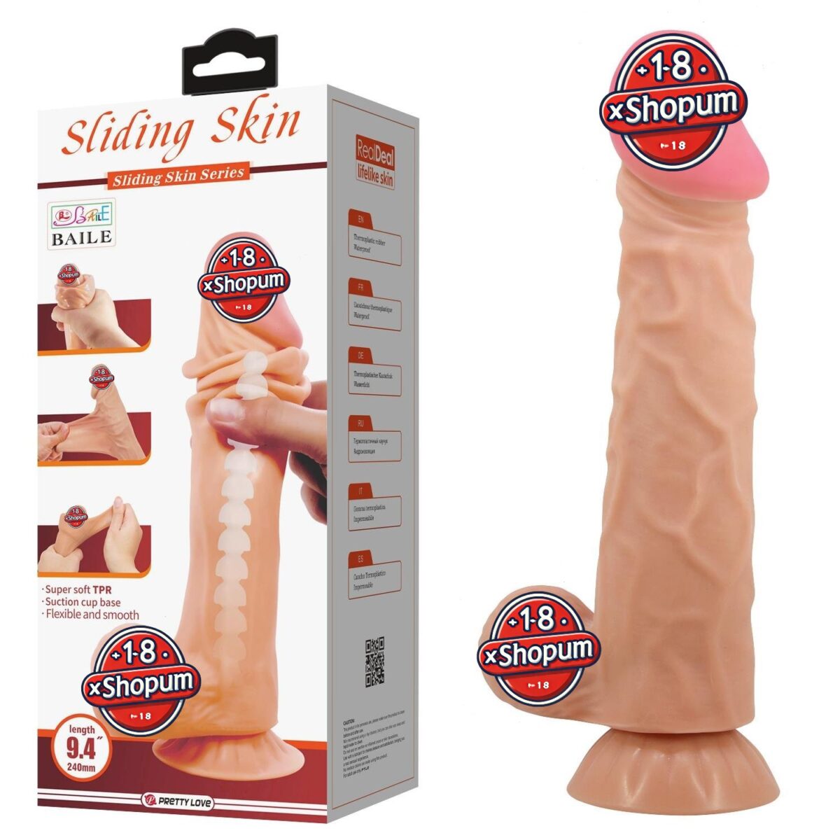 24 cm Kıkırdak Yapılı Çift Katmanlı Gerçekçi Dildo Penis