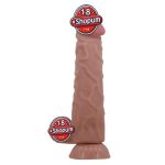 24 cm Kıkırdak Yapılı Çift Katmanlı Gerçekçi Melez Dildo Penis