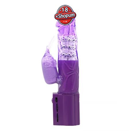 24 cm Oynar Başlı Klitoris Uyarıcılı Teknolojik Vibratör Penis