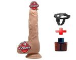 24 cm Belden Bağlamalı Realistik Vantuzlu Dildo Penis