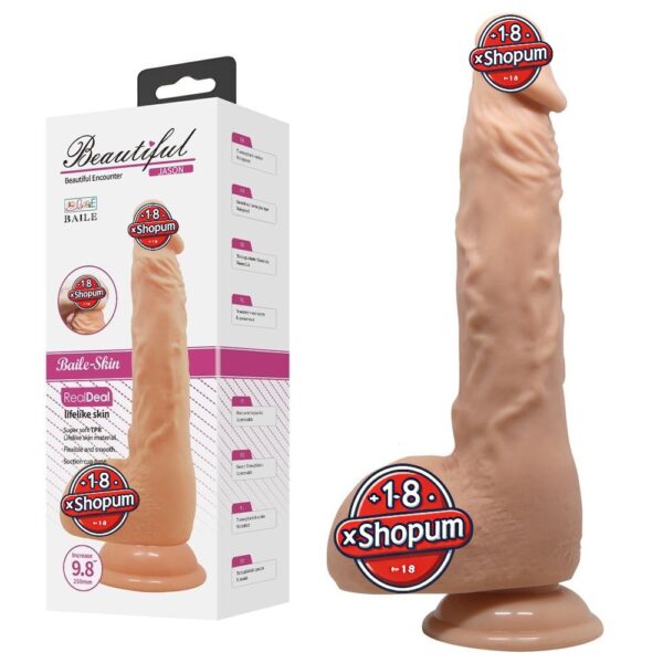 24 cm Realistik Vantuzlu Dildo Penis