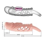 2,5 cm dolgu uzatmalı titreşimli penis kılıfı prezervatif vibratör.