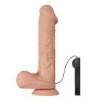 Belden Bağlamalı 26 cm Titreşimli Gerçekçi Kalın Dildo Penis - Bergrisi