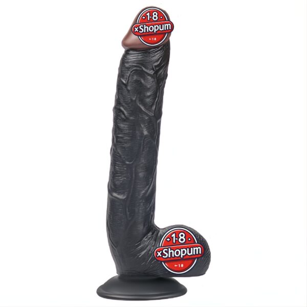 26 cm Vantuzlu Realistik Zenci Penis Anal Vajinal Dildo