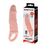 3 cm dolgu uzatmalı titreşimli penis kılıfı prezervatif vibratör.