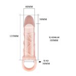 3 cm dolgu uzatmalı titreşimli penis kılıfı prezervatif vibratör.