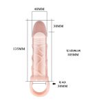 3 cm dolgu uzatmalı titreşimli penis kılıfı prezervatif vibratör.