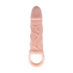 3 cm dolgu uzatmalı titreşimli penis kılıfı prezervatif vibratör.