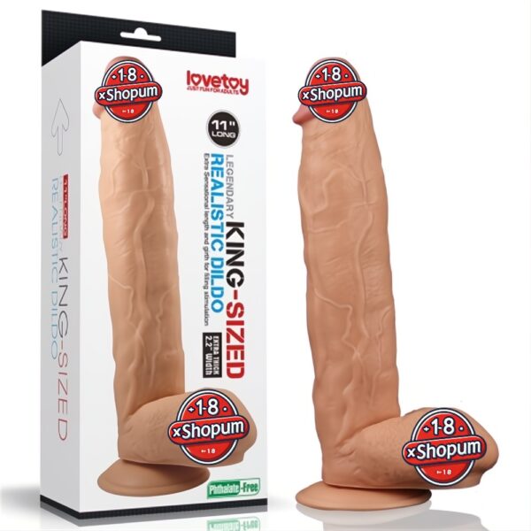 30 cm Gerçekçi Ekstra Uzun & Kalın Dildo Penis - King Sized