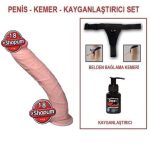 33 cm Belden Bağlamalı Realistik Dev Penis - Supremacy