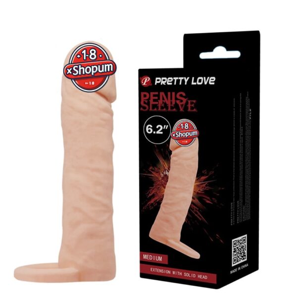 4 cm dolgulu realistik uzatmalı penis kılıfı dildo ten rengi penis.