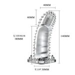 4 cm uzatmalı eğik titreşimli şeffaf penis kılıfı.