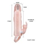 5 cm dolgu uzatmalı titreşimli penis kılıfı prezervatif vibratör.