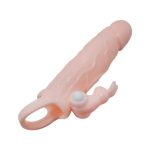 5 cm dolgu uzatmalı titreşimli penis kılıfı prezervatif vibratör.