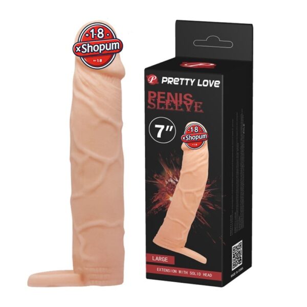 6 cm dolgulu realistik uzatmalı penis kılıfı dildo ten rengi penis.