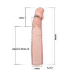 6 cm dolgulu uzatmalı silikon penis kılıfı.