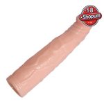 6 cm dolgulu uzatmalı silikon penis kılıfı.