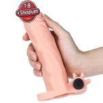 5 cm uzatmalı realistik titreşimli penis kılıfı X-TENDER.